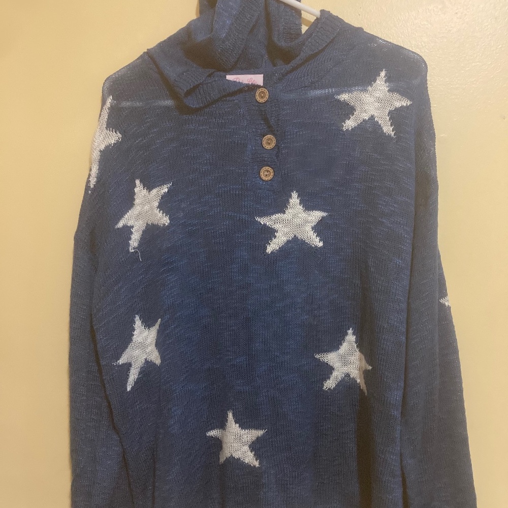 Hooded Henley sweater